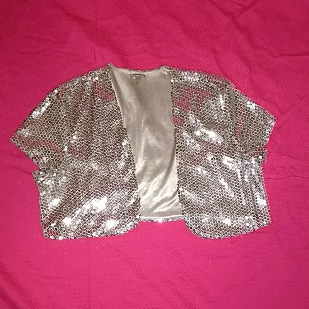 Silver sequin sweater